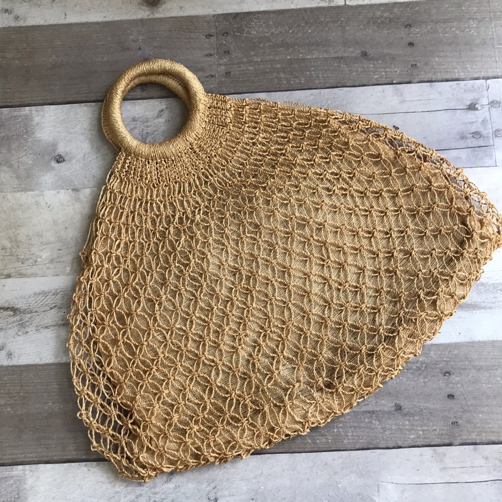 Vintage Woven Boho Jute Handbag Daytona Beach